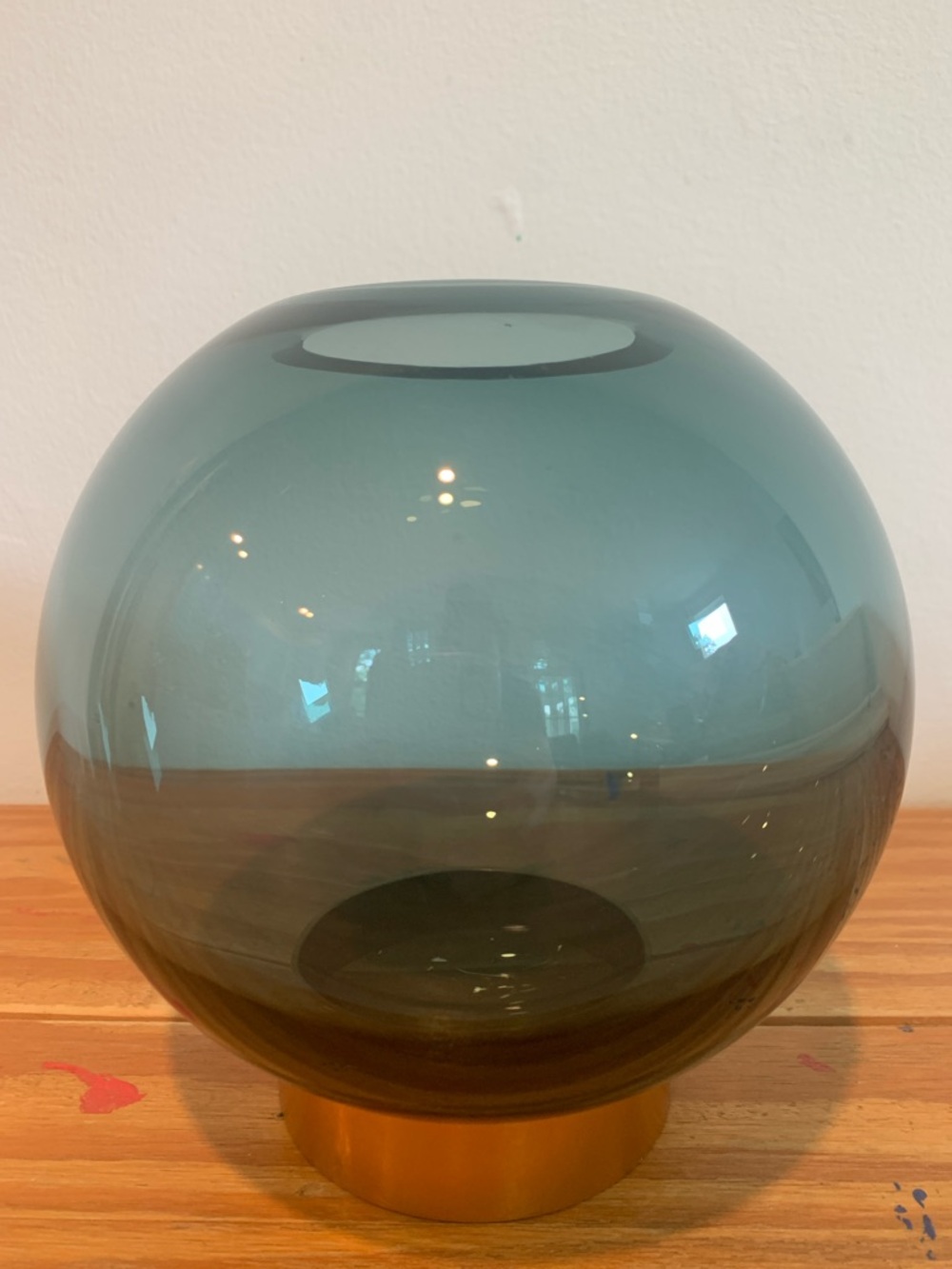 NEW Green Globe Vase